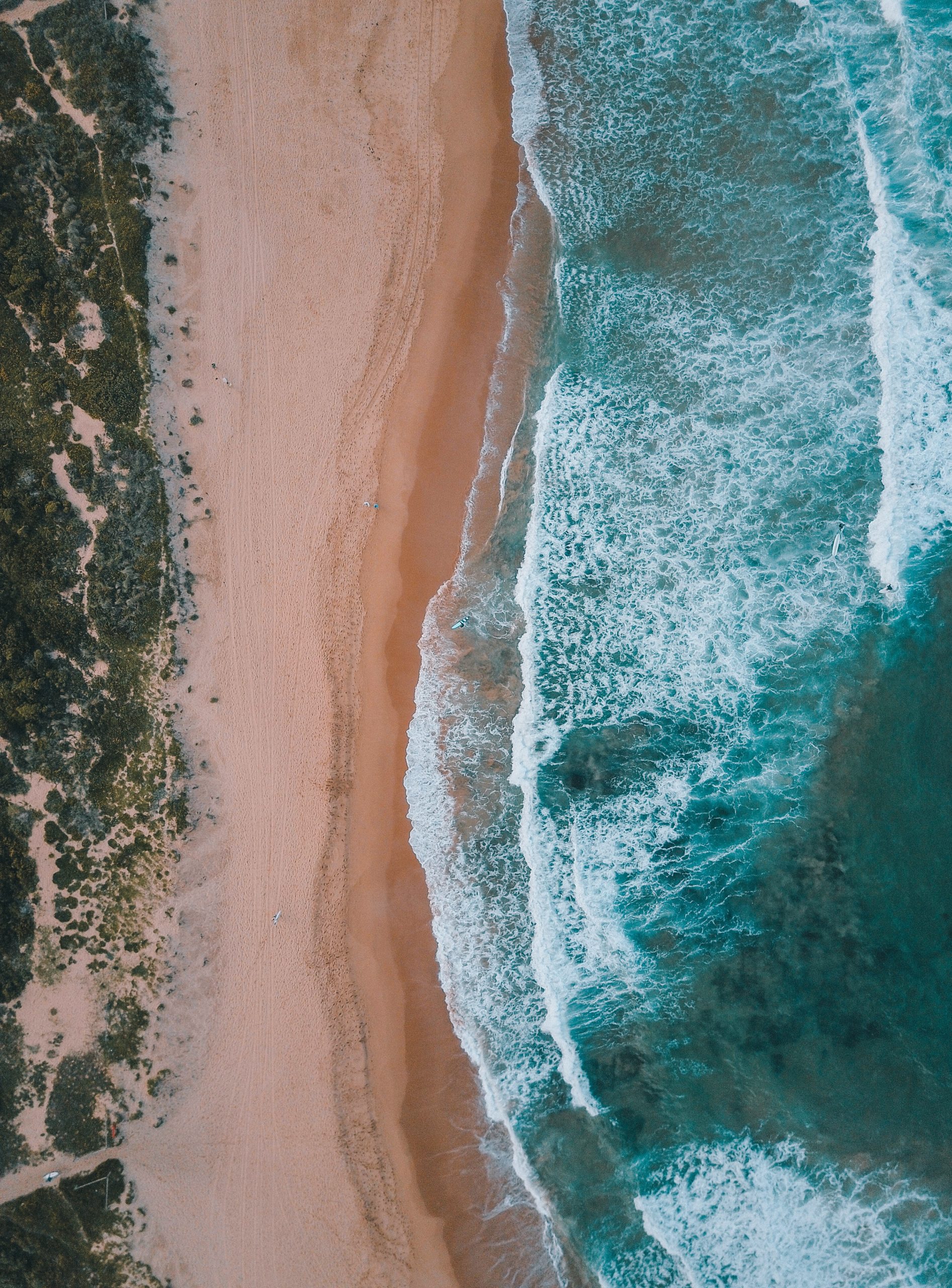 A beach from above